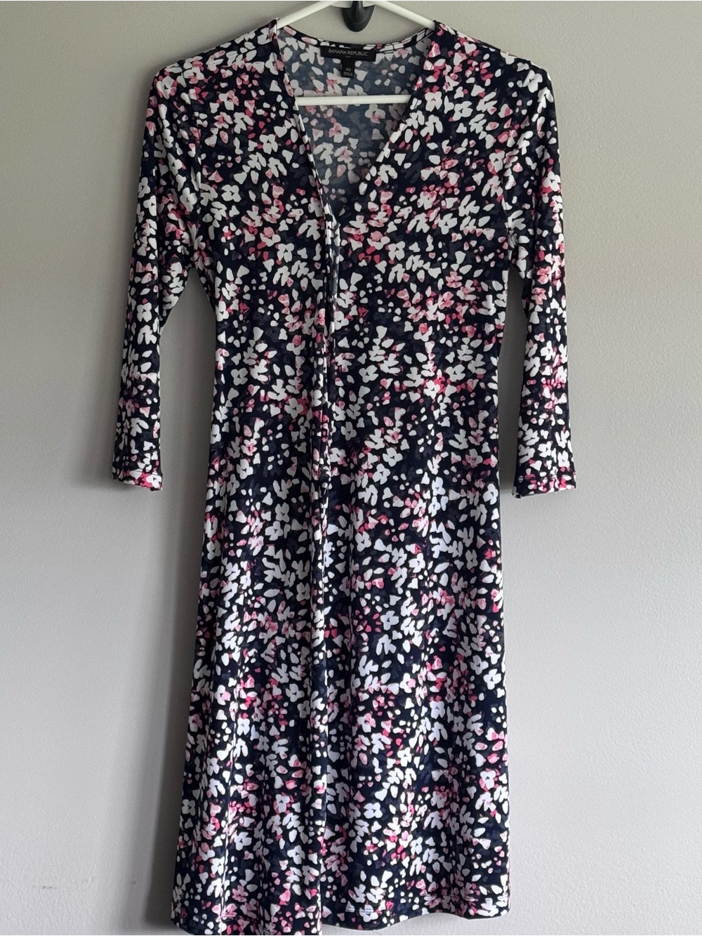 Banana Republic Women’s Floral V-Neck Wrap Midi Dress Size XS